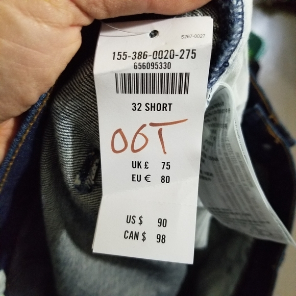 NWT Abercrombie & Fitch Ultra High Rise Ankle Straight Dark Blue 32 Short or 14 - Picture 4 of 10